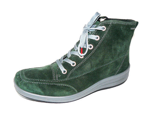 ARA Schnür Boots Stiefeletten Damen Woll Futter grün 40 G
