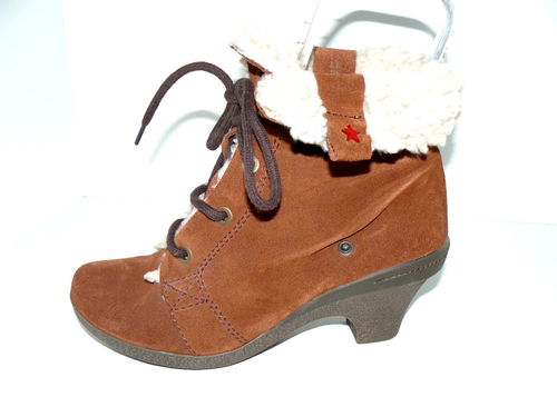 CUBANAS Stiefeletten Ankle Boots Winterschuhe Damen braun 37