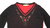 BIBA Pailletten Bluse Shirt V-Ausschnitt Stretch rot schwarz M