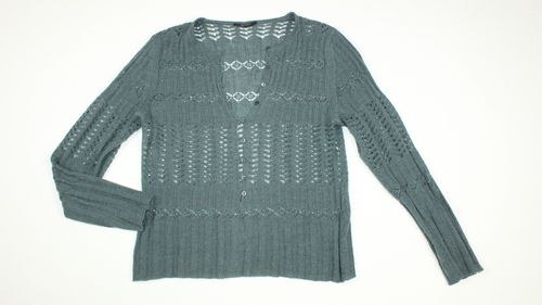 GLENFIELD Lochmuster Pullover Angora Damen V-Ausschnitt XL