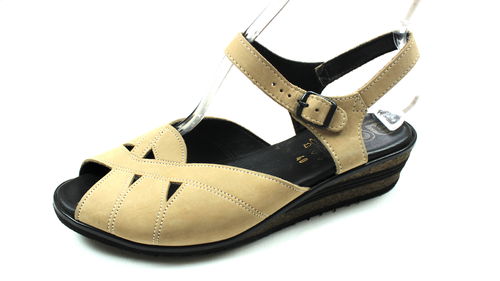 ACO Sommer Schuhe Sandalen Sandaletten Damen beige 40