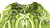 S.OLIVER Ballon Bluse transparent gesmokt Langarm grün 36