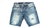 JACK & JONES Shorts kurze Jeans Hose blau Schredder Denim XL