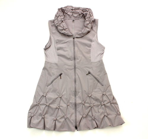 GLAMZ Mini Kleid A-Linie Damen ärmellos grau 44