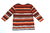 SARAH AMARI Streifen Shirt 3/4 Arm orange weinrot 38