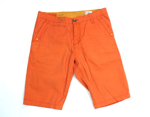 TOM TAILOR Sommerhose Jeans Bermuda Herren orange W 32