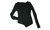 AMISU Rippstrick Pullover Damen asymetrisch schwarz 42