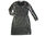 LOUIS LONDON Winter Samt Kleid Etui Mini silber schwarz 40