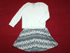Ethno Mini Kleid Strick Pullover Set Damen schwarz weiß S