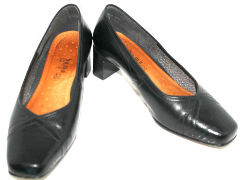 BAMA Pumps Damen Schuhe Leder schwarz 35,5