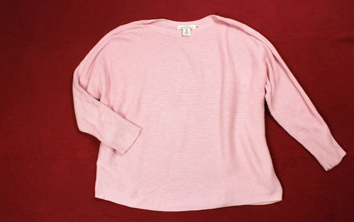 H&M Strick Pullover Damen Schifferkragen rosa oversize M