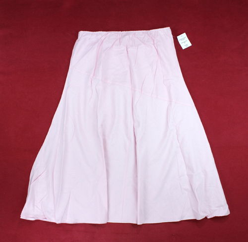 Sommer Leinen Maxi Rock lang A-Linie rosa 46
