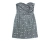 H&M Bandeau Corsagen Mini Kleid Punkte Bleistift grau 42