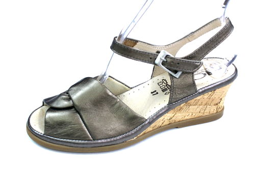 ACO Wedges Keil Sandaletten Kork bronze Sommer Schuhe 37