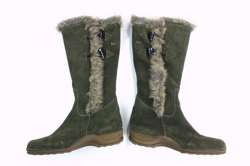 REMONTE Schaft Stiefel Boots Damen Winter Fell oliv 41