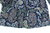 H&M Streublümchen Bluse V-Ausschnitt Puffärmel dunkelblau 36