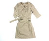 3SUISSES Sommer Kleid Safari Stil beige 3/4 Arm Schnürung 36