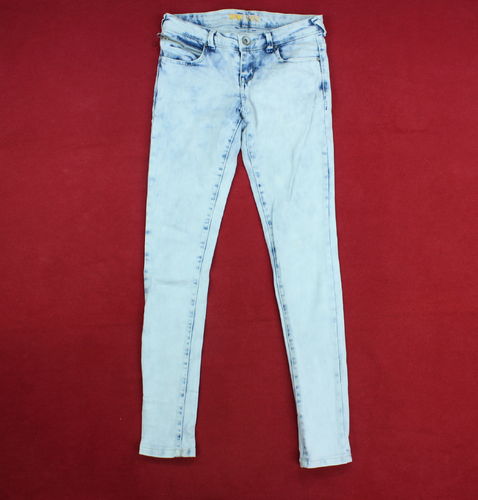 DENIM & CO skinny Jeans Hose Damen stone washed 34