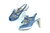 HISPANITAS Slingbacks High Heels Peeptoes Sandaletten bleu 37,5