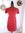 BUFFALO Mini Kleid Empire A-Linie Kurzarm Stretch rot 42
