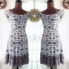 C&A Mini Sommer Kleid schulterfrei Voillant A-Linie Rüschen M
