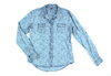 FITZ JAKO-O Jeans Hemd Bluse Damen blau Blumen S