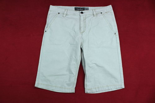 98-86 Sommer Bermuda kurze Jeans Hose Herren hellbeige W 32