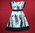 H&M Sommer Kleid schwarz weiß knielang A-LInie V-Ausschnitt 34