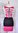 POINT Mini Kleid Sommer rückenfrei figurbetont pink schwarz S