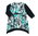 Zipfel Long Shirt Mini Kleid Damen Sommer türkis schwarz 46