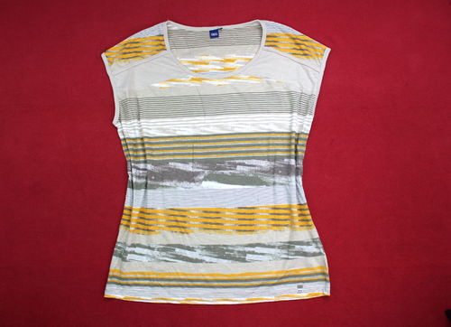 CECIL Sommer Shirt Oversize gestreift Damen beige gelb L