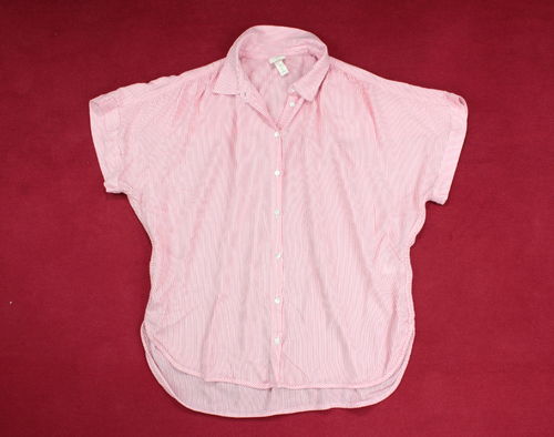 H&M Oversize Sommer Bluse rosa gestreift Kent Damen 36