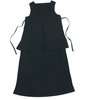 Sommer Lagen Kleid schwarz ohne Arm Midi Bindeband S
