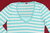 S.OLIVER Pullover Damen elelgant hellblau gestreift V-Ausschnitt 40