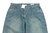 LADY M Jeans 3/4 Hose Damen Umschlag Denim blau 42