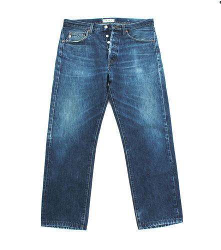 GUESS Jeans Hose Herren Knöpfe straight blau W 34 L 30