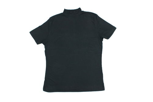 FABIANI Stehkragen Pullover Shirt Damen schwarz Kurzarm 42