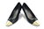 ALPINA High Heels Pumps spitz Stilettos schwarz gold 42 G