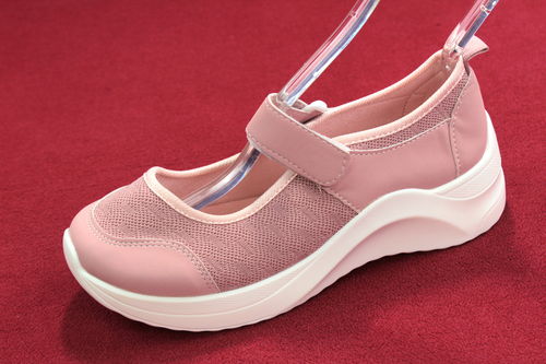 Sommer Plateau Halb Schuhe Damen rosa leicht Klett 39