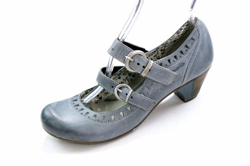 TAMARIS Mary Jane Pumps Sommer Schuhe tauben blau 38