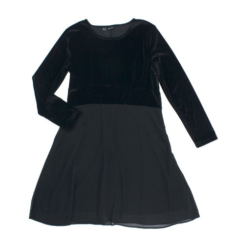 BODYFLIRT Samt Kleid Taft A-Linie festlich schwarz M