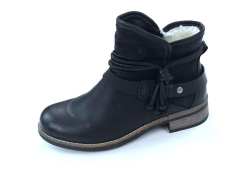 RIEKER Winter Boots Stiefeletten Damen schwarz Wolle 40